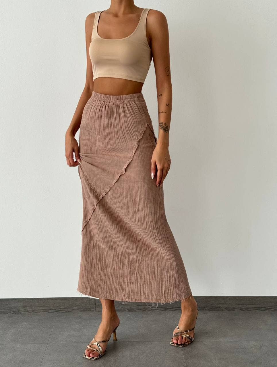 Muslin Skirts With Seams