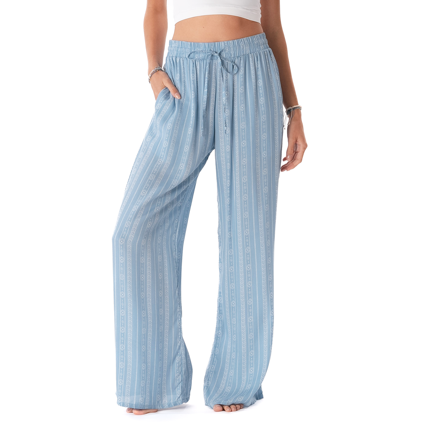 Denim Blue Tribal Cabana Pants