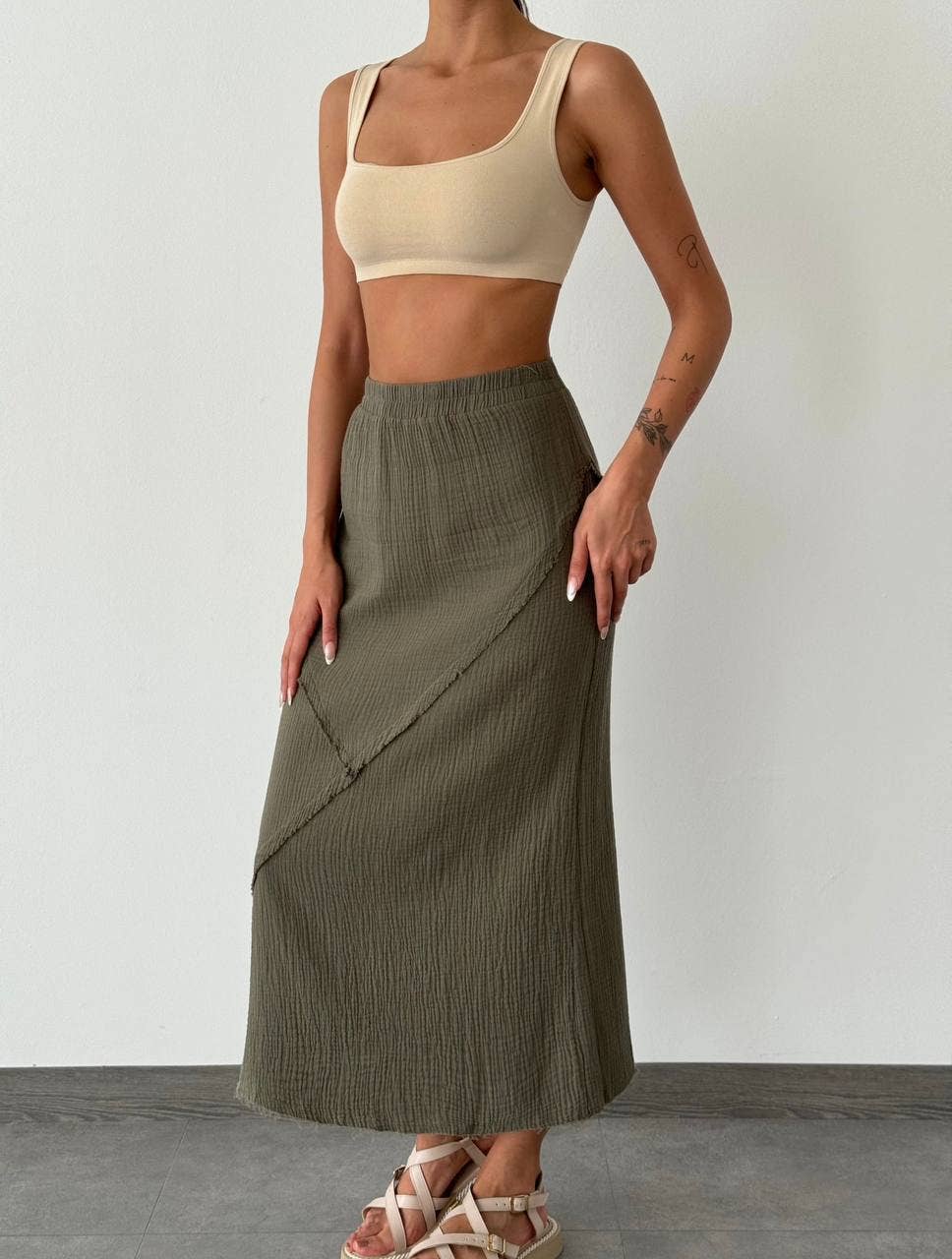 Muslin Skirts With Seams