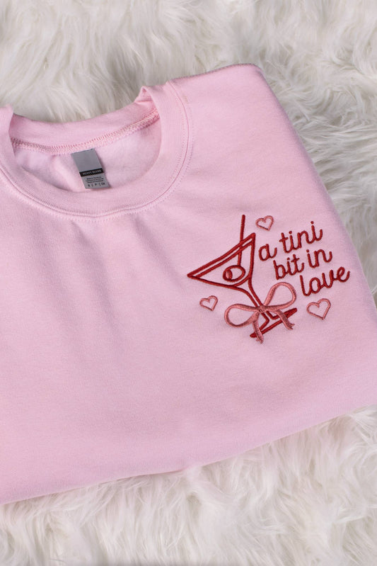 A Tini Bit In Love Embroidered Sweatshirt
