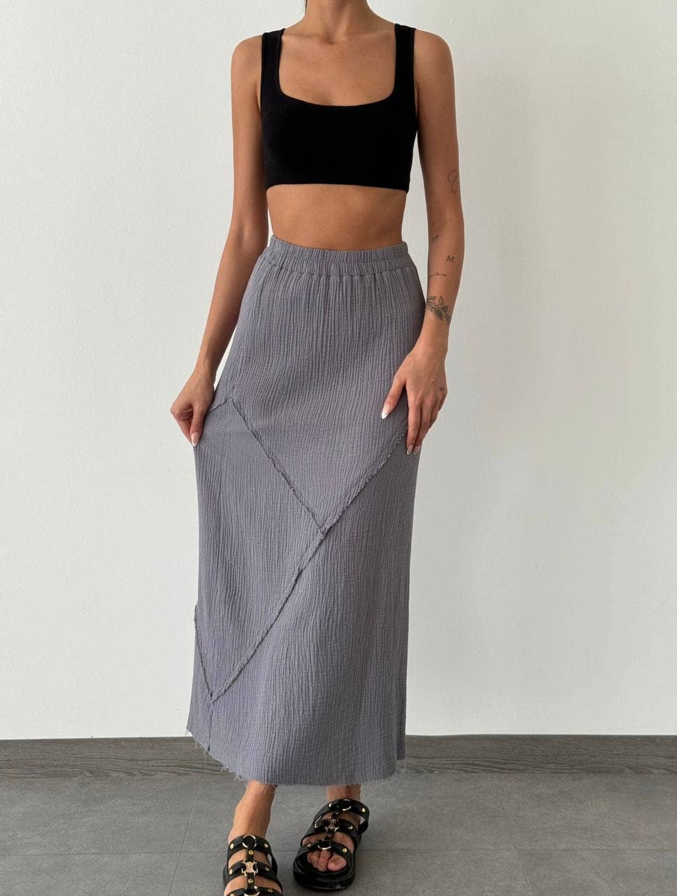 Muslin Skirts With Seams
