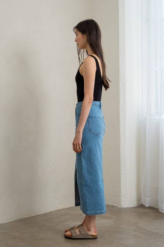 Timeless Denim Midi Skirt
