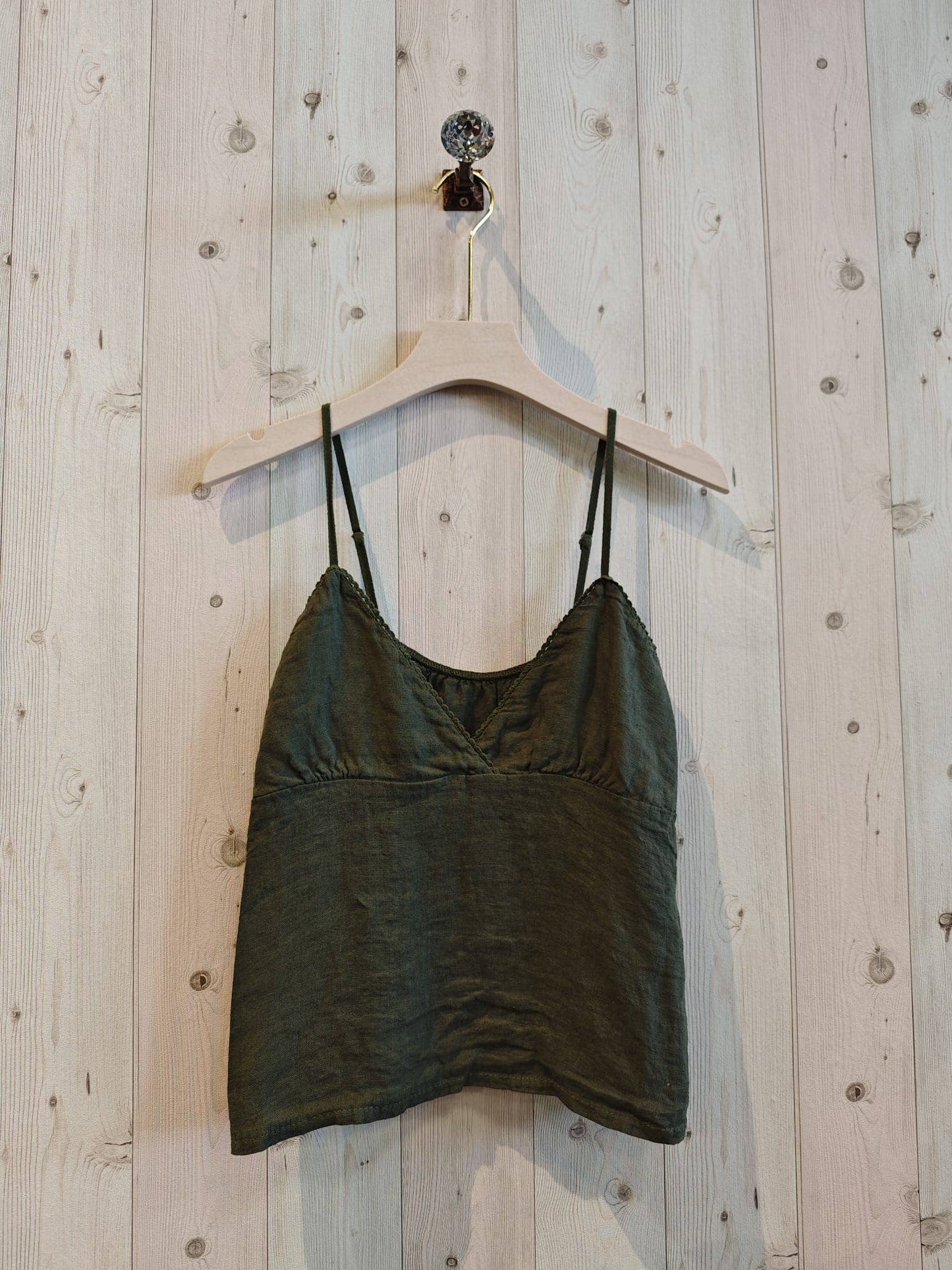 REF 23311 100% LINEN SHORT STRAP T-SHIRT