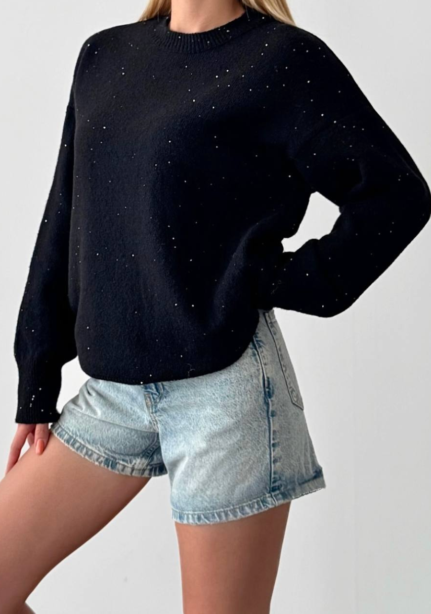 Sparkled Crewneck Sweaters