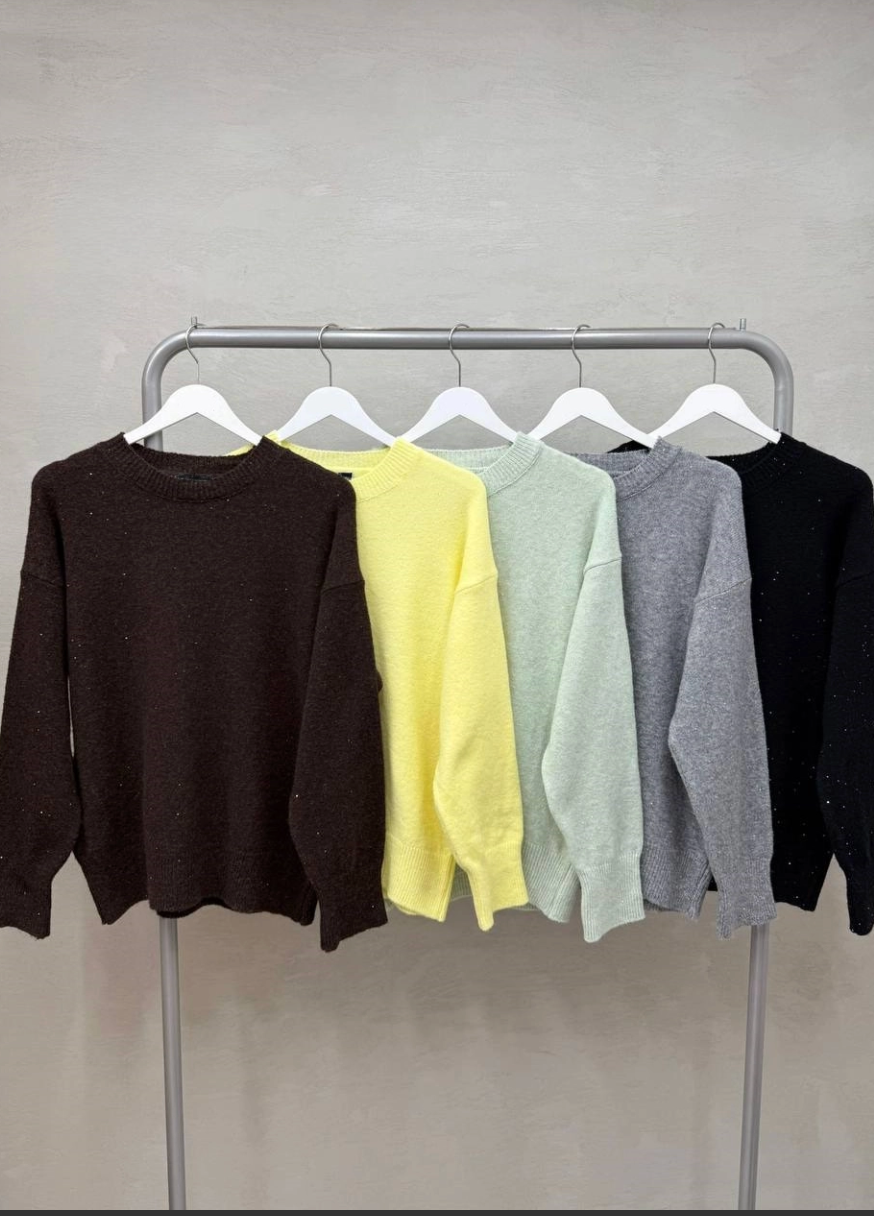Sparkled Crewneck Sweaters