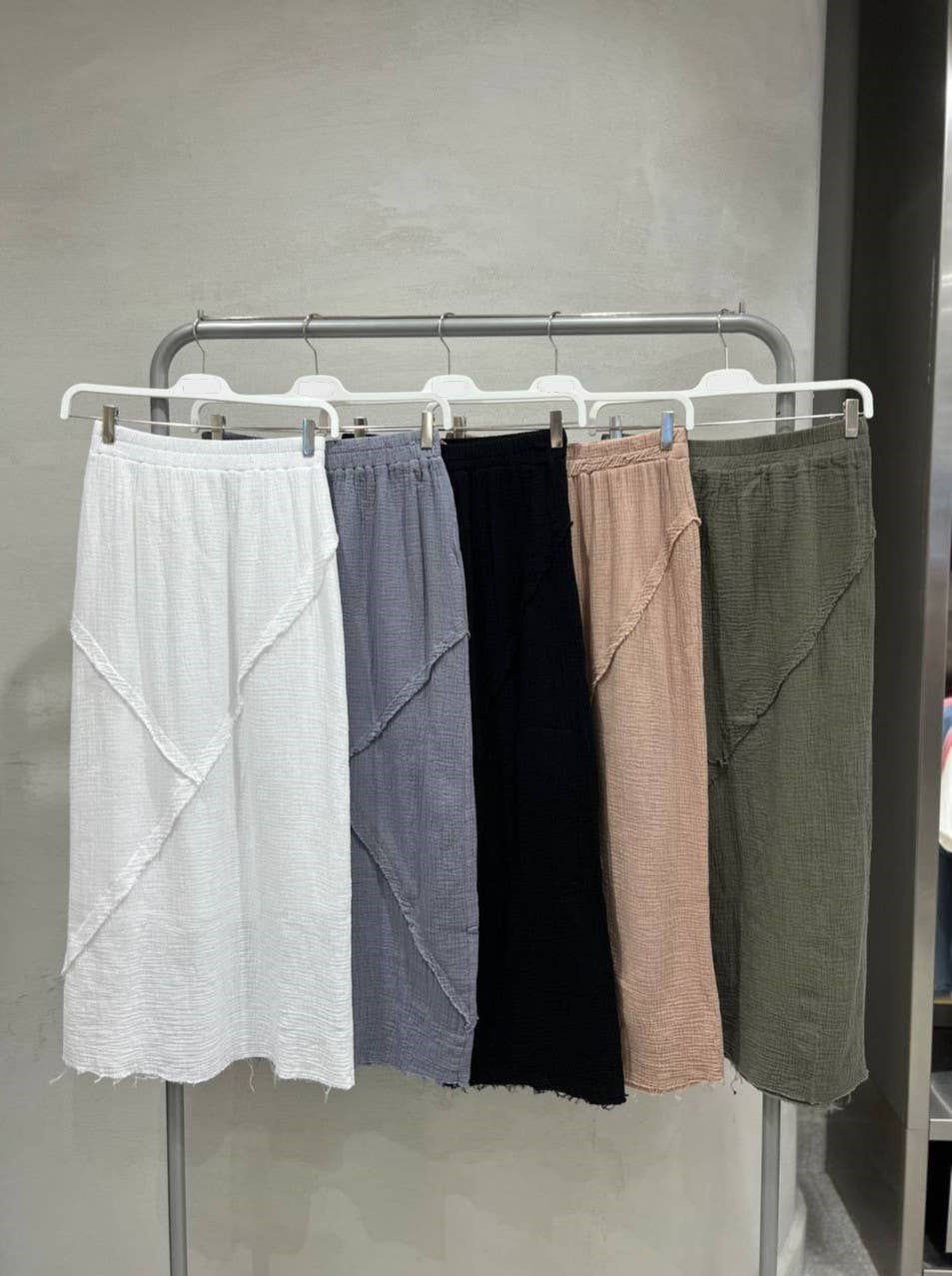 Muslin Skirts With Seams