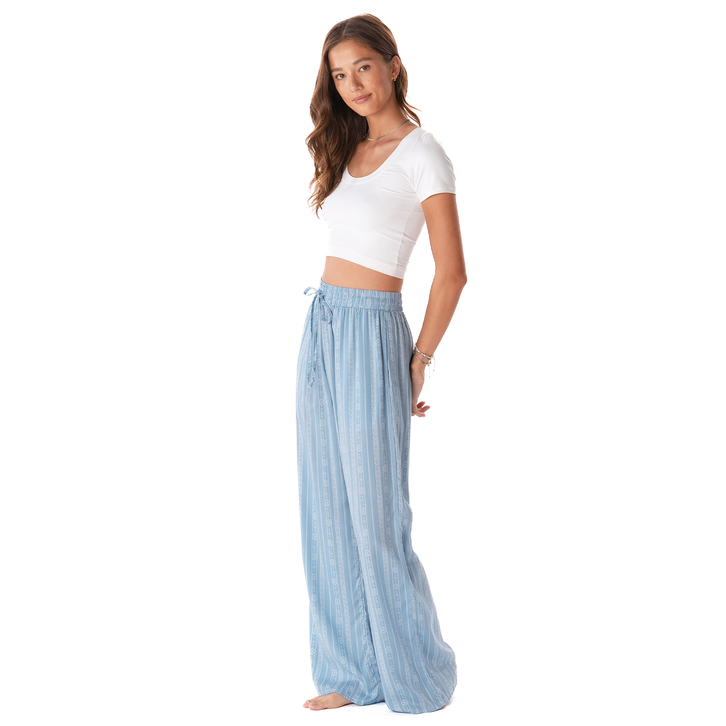 Denim Blue Tribal Cabana Pants