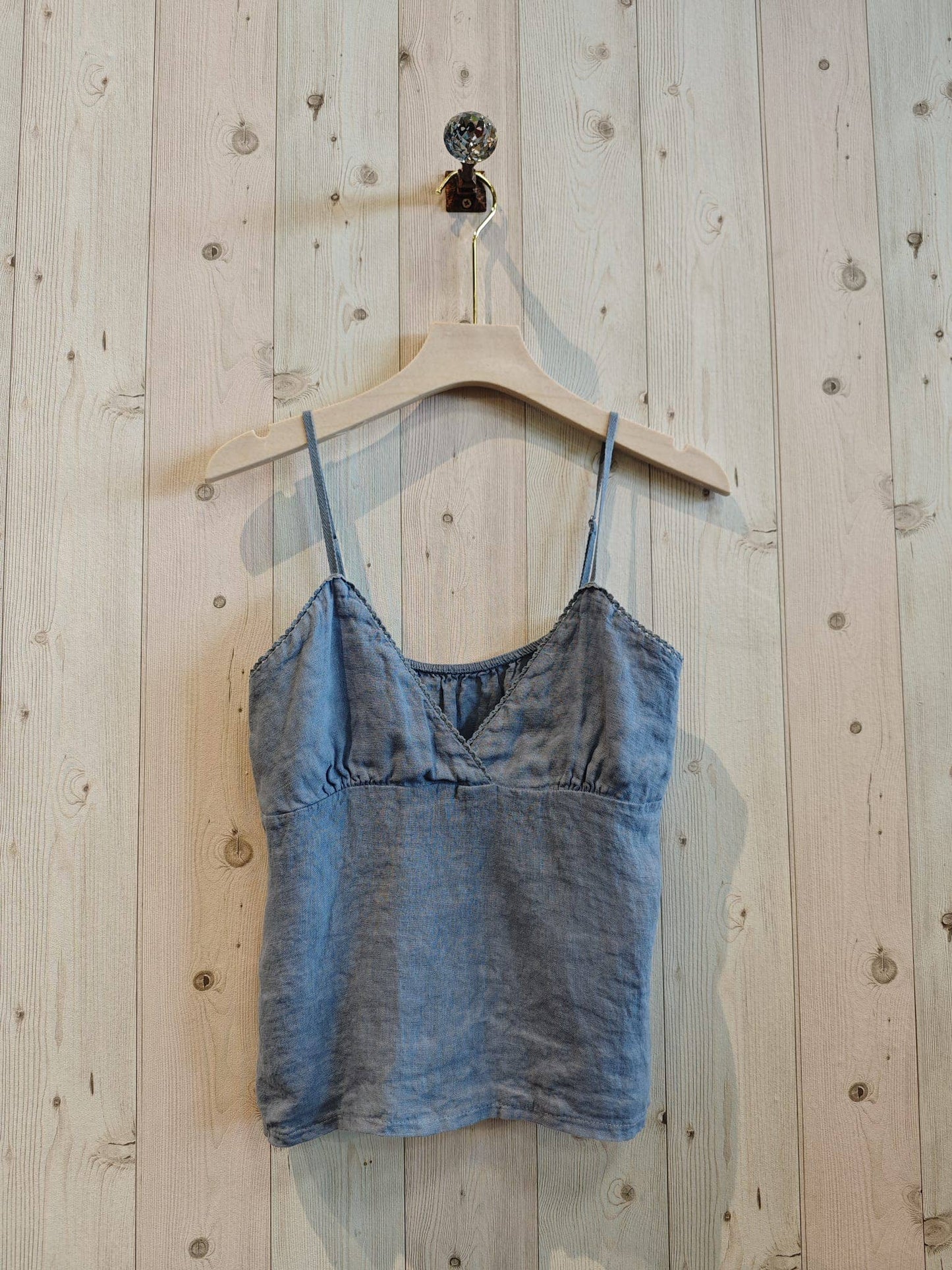 REF 23311 100% LINEN SHORT STRAP T-SHIRT